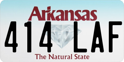 AR license plate 414LAF