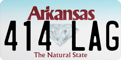 AR license plate 414LAG