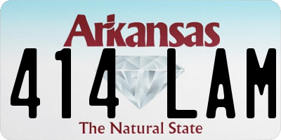 AR license plate 414LAM