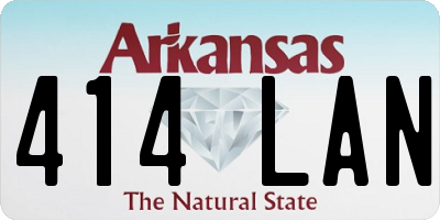 AR license plate 414LAN