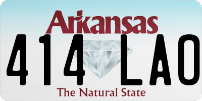 AR license plate 414LAO