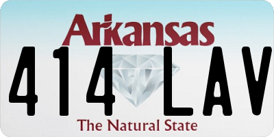 AR license plate 414LAV