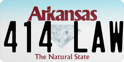 AR license plate 414LAW