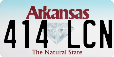 AR license plate 414LCN