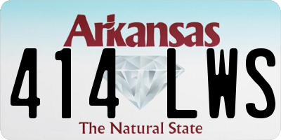 AR license plate 414LWS