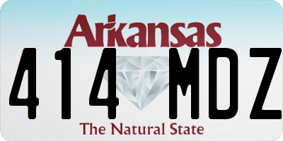 AR license plate 414MDZ