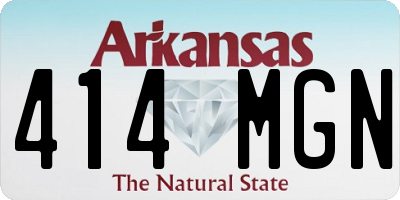 AR license plate 414MGN