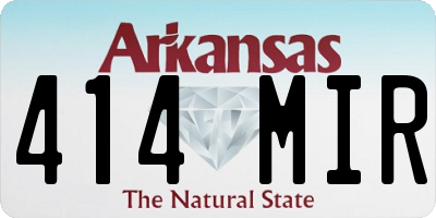 AR license plate 414MIR