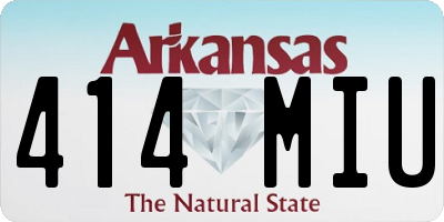 AR license plate 414MIU