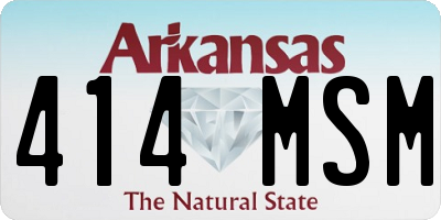 AR license plate 414MSM