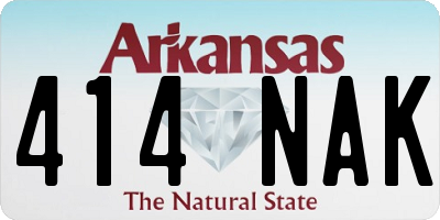 AR license plate 414NAK