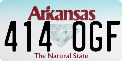 AR license plate 414OGF