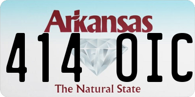 AR license plate 414OIC