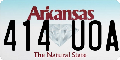 AR license plate 414UOA