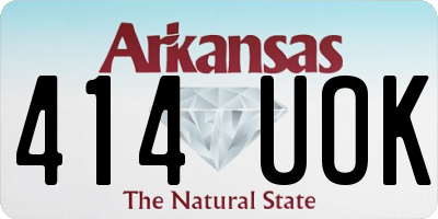 AR license plate 414UOK