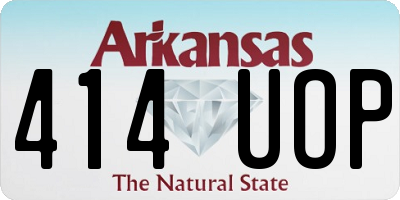 AR license plate 414UOP