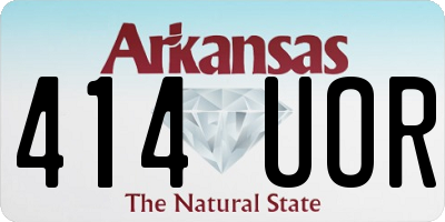 AR license plate 414UOR