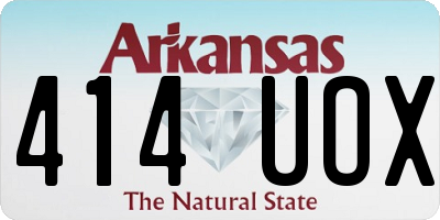 AR license plate 414UOX