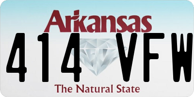 AR license plate 414VFW