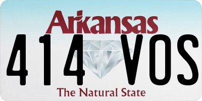 AR license plate 414VOS