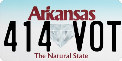 AR license plate 414VOT