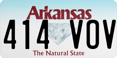 AR license plate 414VOV