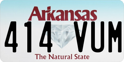 AR license plate 414VUM