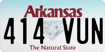 AR license plate 414VUN