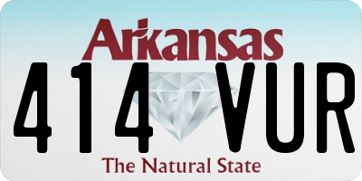 AR license plate 414VUR