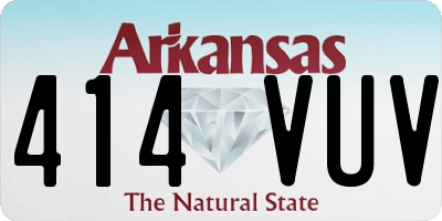 AR license plate 414VUV