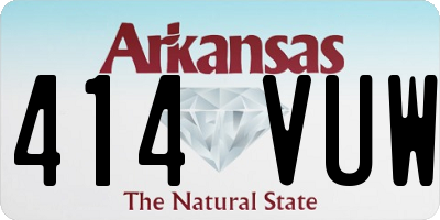 AR license plate 414VUW