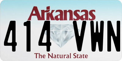AR license plate 414VWN