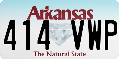 AR license plate 414VWP