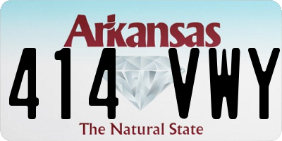 AR license plate 414VWY