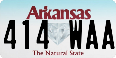 AR license plate 414WAA