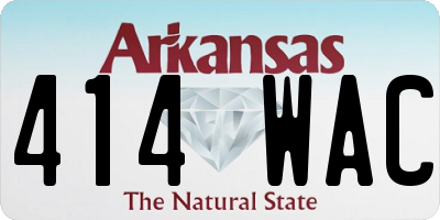 AR license plate 414WAC