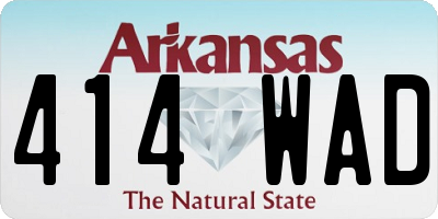 AR license plate 414WAD