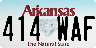 AR license plate 414WAF