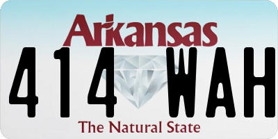 AR license plate 414WAH