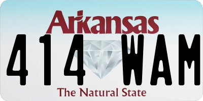 AR license plate 414WAM