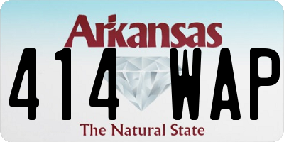 AR license plate 414WAP