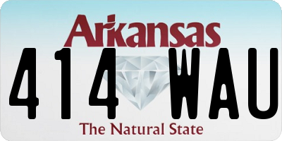 AR license plate 414WAU