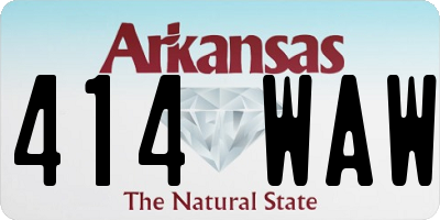 AR license plate 414WAW