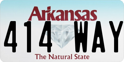 AR license plate 414WAY
