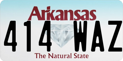 AR license plate 414WAZ