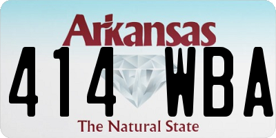 AR license plate 414WBA