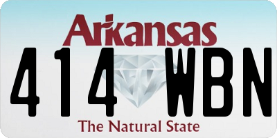 AR license plate 414WBN