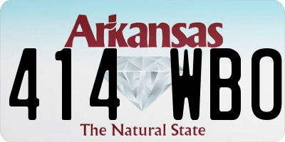 AR license plate 414WBO