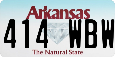 AR license plate 414WBW