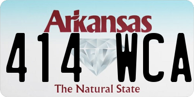 AR license plate 414WCA